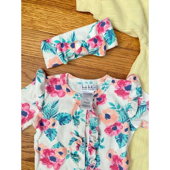 Carter's Baby Girl 6-9 Month Lot Outfits Matching Headband Sleep Sack Vintage - Picture 8 of 9